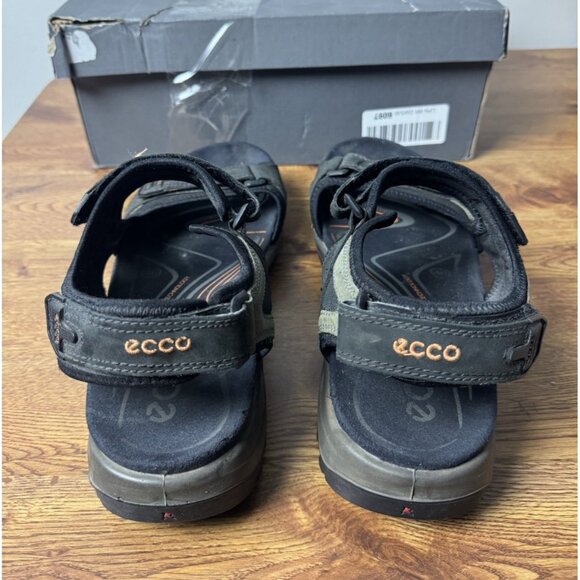 ECCO Yucatan Sandals Men 12-12.5 EU 46 Black Casual Hiking Leather Strap Outdoor main image 6
